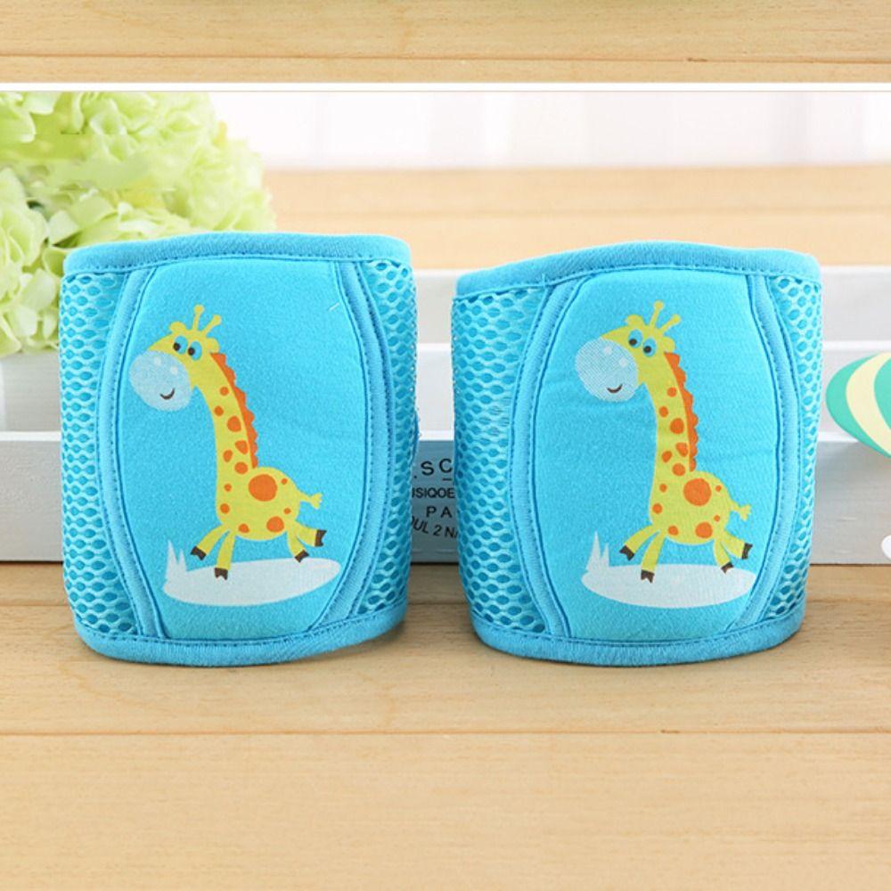 Cotton Polyester Baby Cartoon Knee Pads Reticular Infant Kneepad Crawling Toddler Protector