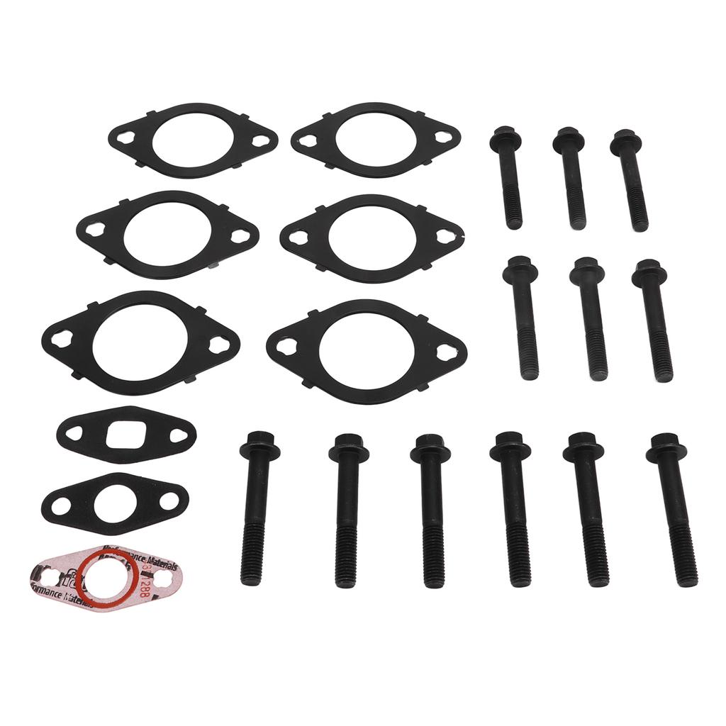 Exhaust Manifold Gasket with Bolts Metal Alloy 3937479 for Cummins ISL QSL ISC QSC 8.3L 8.9L