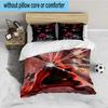 3PCS Red Spider Art Bedding set,Ideal for1pc Duvet Cover And 2pcs Pillowcases Perfect for Christmas gift,Ideal for Bedroom, Dormitory