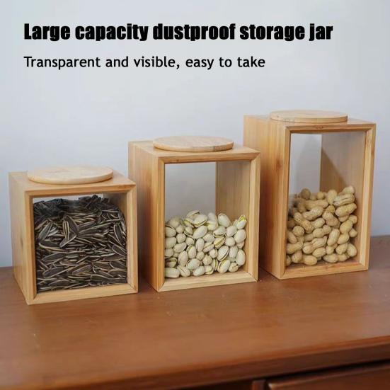 Большая емкость Банка для хранения с пылезащитной крышкой Прозрачный Многофункциональный Контейнер для фруктов Сухофруктов Орехов Зерна Крупы Приправ Листьев чая Коробка для хранения