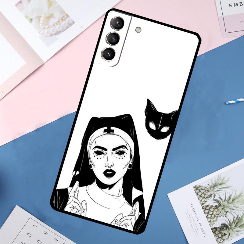 Чехол Готская Ведьма Сатана для Samsung Galaxy S25 Ultra S21 S22 S24 S23 Ultra S9 S10 Plus S21 FE S25 FE Задняя крышка