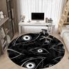 1pc Eyes Pattern Office Round Area Rug,  Mat Suitable For Office, Under Office Chairs Bedroom Living Room Home Decor, Room Deco