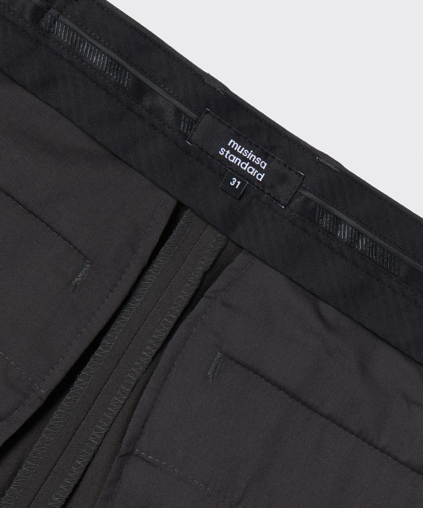MUSINSA STANDARD Flare Hidden Banding Slacks [Gunmetal]