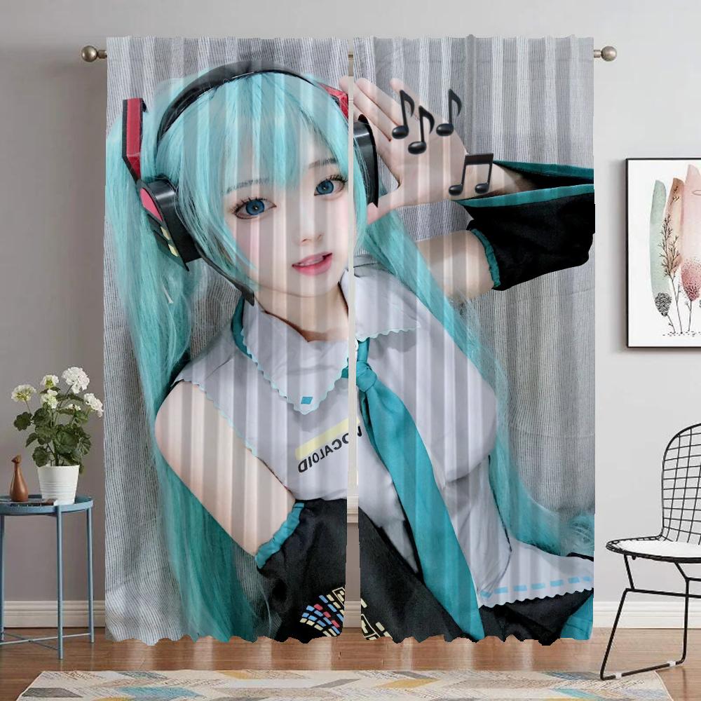 Раздел Hatsune M-Miku занавеска для окна для домашнего интерьера занавески для камеры занавески для детской комнаты тюль для спальни жалюзи гостиная