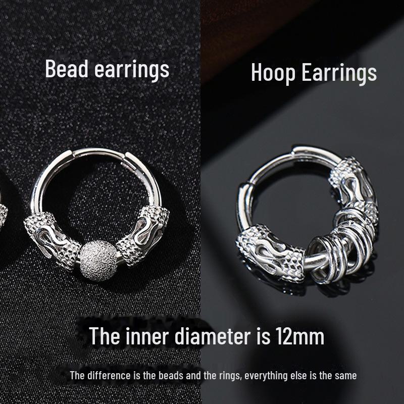 Men's Retro Circle Earrings - Trendy, Versatile, Simple.