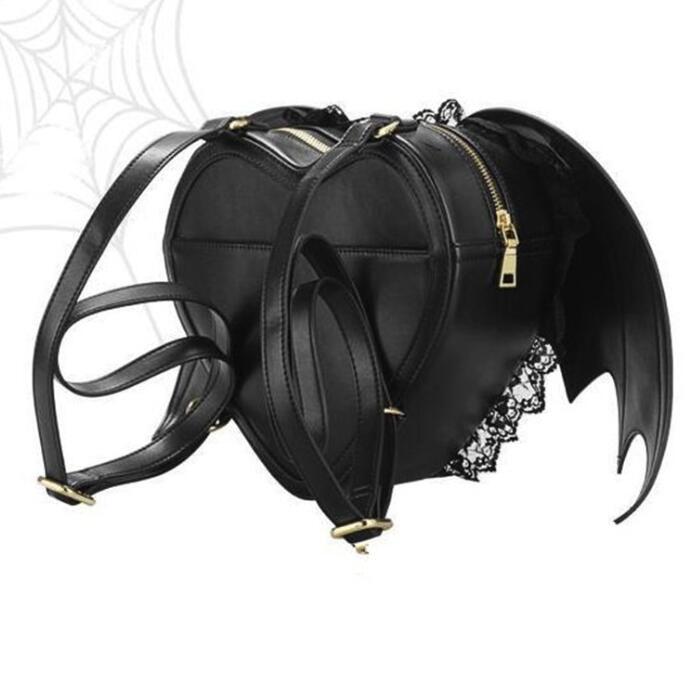 Модный творческий индивидуальный кожаный женский рюкзак с крыльями летучей мыши