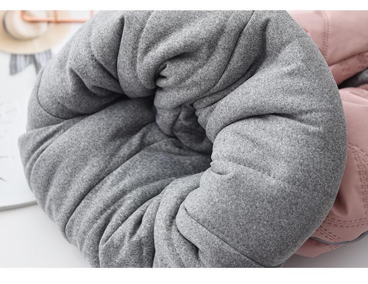 Девочковые четырехслойные утолщенные хлопковые зимние штаны - Плюшевые, средние и большие размеры для детской одежды в холодную погоду