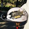 Retro Half Covered Helmet Men's Riding Portable Outdoor Helmet Vintage Graffiti Bicycle Cross-country Accessories