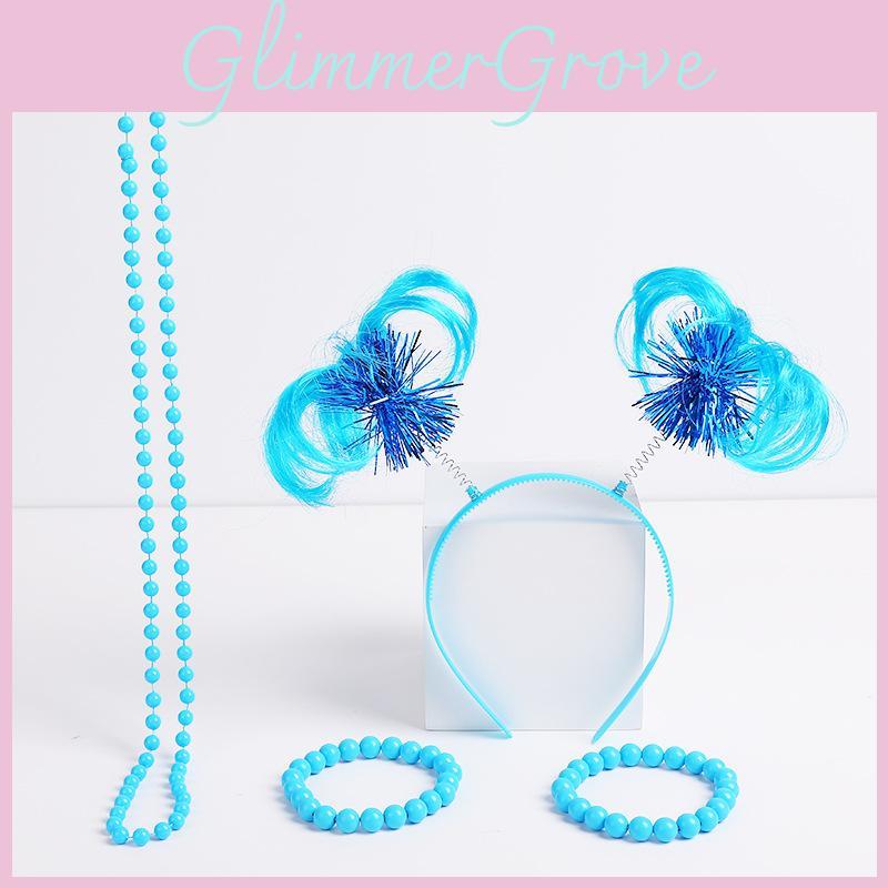 Праздничный головной убор 1980-х годов с перьевыми париками и украшениями для сезонных торжеств