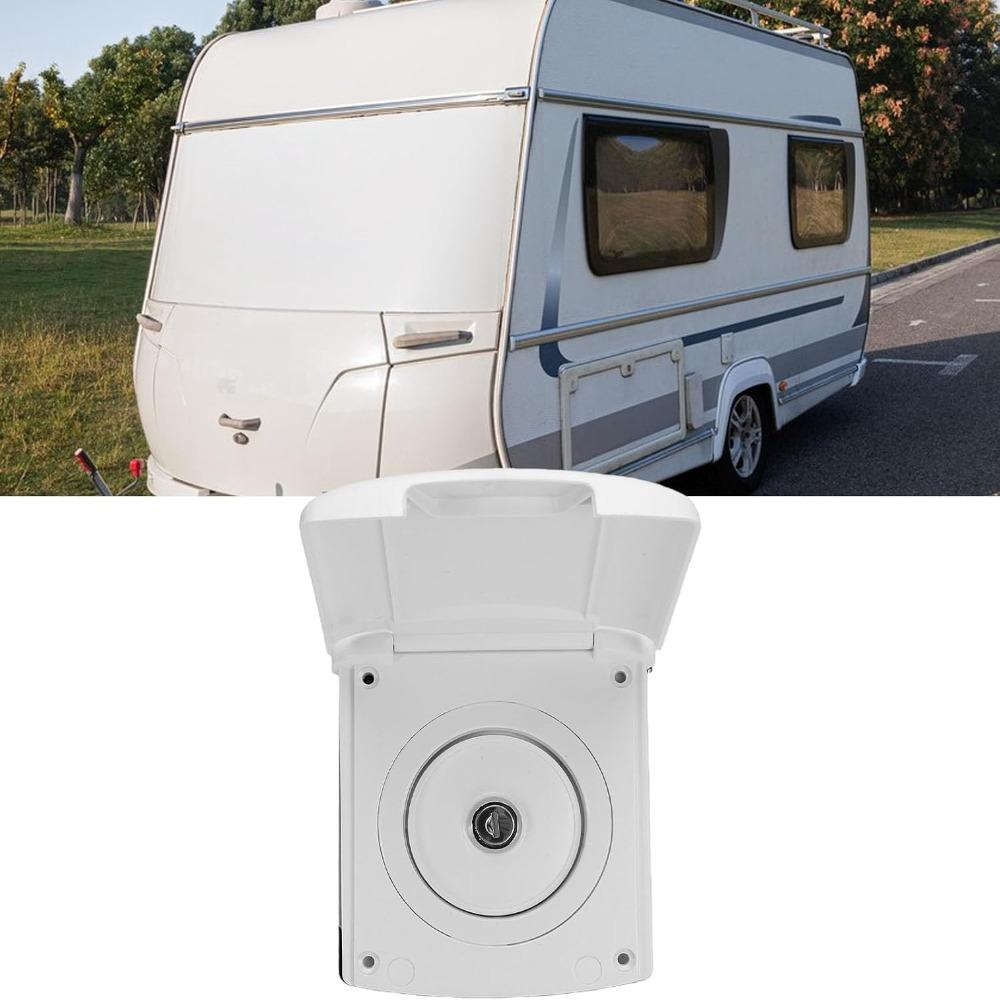 1 Set ABS Magnetic Locking Cover White Gravity Water Inlet Bayonet Water Inlet Travel Trailer