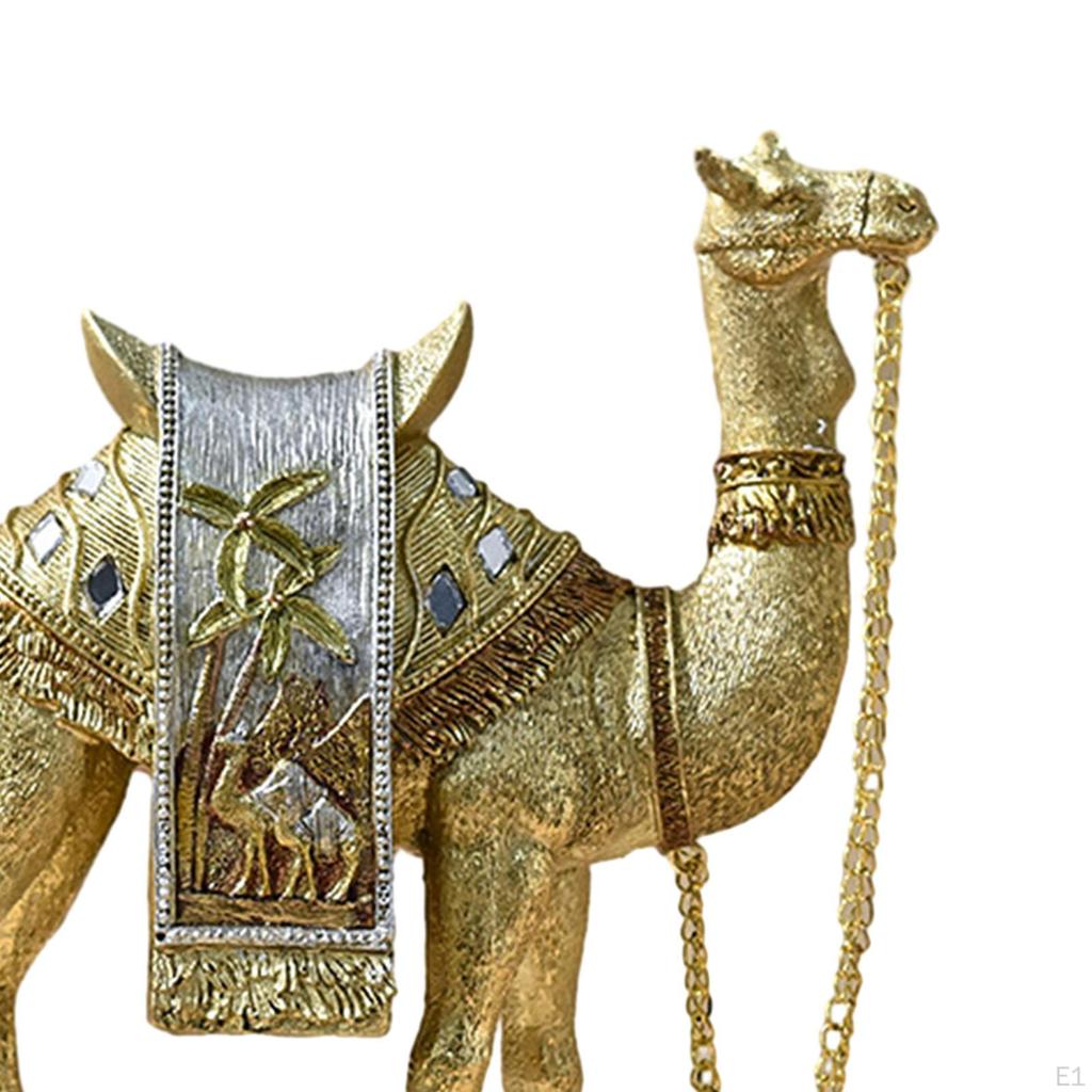 Camel Figurine Animal Statue Sculpture Tabletop Ornament for Living Room Centerpiece Bedroom
