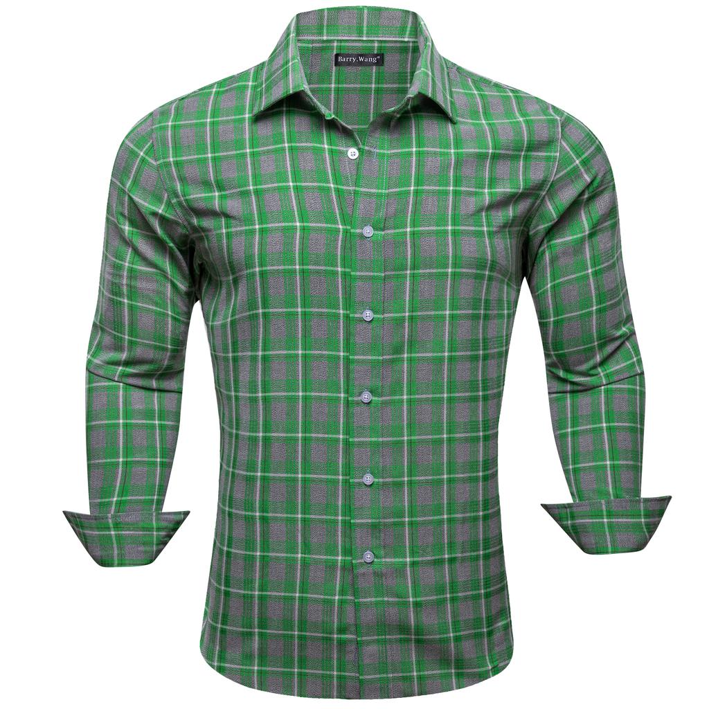 Мужская модная классическая черно-золотая рубашка с узором пейсли, тканые шелковые рубашки с длинными рукавами Barry.Wang, мужская одежда