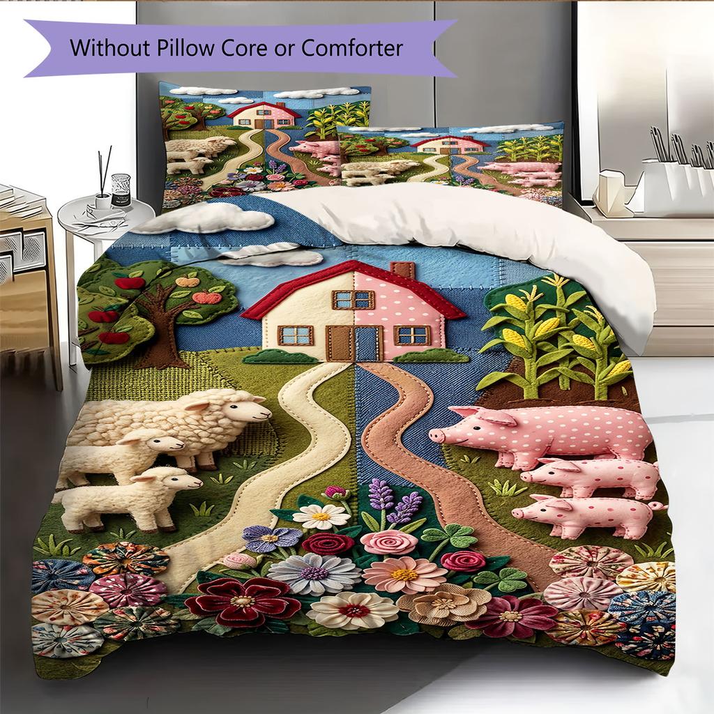 Mellow Feeling Bedding Quilt Set Quilt Cover Pillowcase Home Decoration Birthday Gift (1 * duvet cover + 2 * pillowcase, without core)