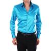 Loose Silk Satin Shirt Men Brand Long Sleeve Men Dress Shirts High Quality Wedding Party Chemise
