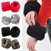 For Wool Coat & Jackets Warm Furry Wristbands Furry Wrist Cuff Arm Warmer Faux Fur Wrist Cuffs