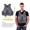 Lixada Fishing High Large Multiple Load Capacity Up To One Size Fits All Vest, Buoyancy, Breathable, Capacity, Pockets, Unisex, 95kg,