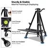 1Set Artist Easel Stability Art Board Clips Adjustable Black DIY Easel Tray Aluminum Alloy