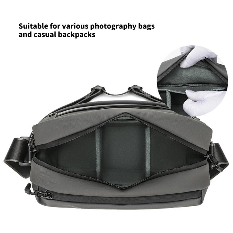 Регулируемый внутренний органайзер-куб для камеры Мягкая подкладка Складная конструкция Противоударная защита для зеркальной аппаратуры