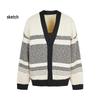CROQUIS Men's 2025 Spring V-Neck Loose Fit Cardigan Sweater