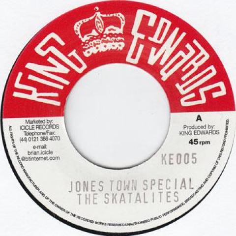 7-дюймовая пластинка SKATALITES ERIC MONTY MORRIS Jones Town Special Ungodly People KE005 King Edwards 1963 UK Регги Ска Даб Б/у