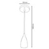 Suspension câble (1m) Edison cuivre E27 IP20 max 60W