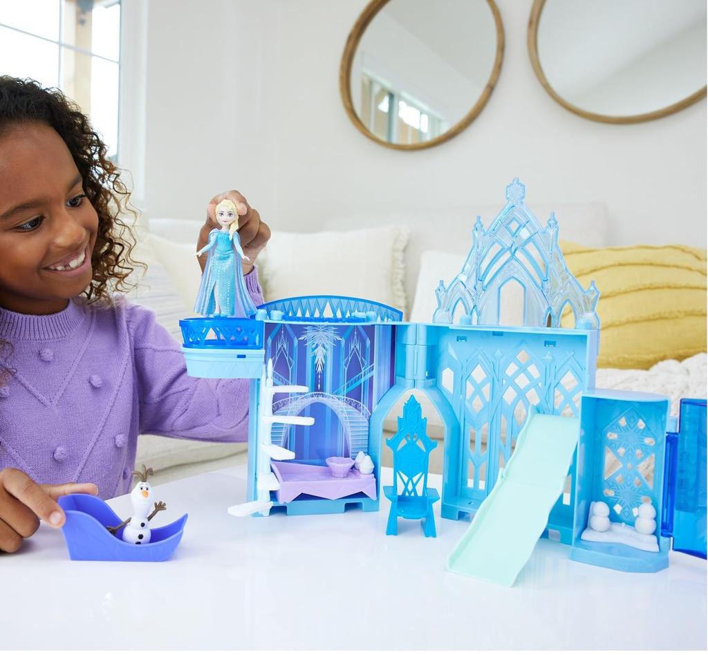 Mattel Эльза и Ледяной Белый Мини аксессуары лет и HLX01 Disney/Frozen (Серия «Касанеру»! кукла) [Кукла-наряд/замок] [Дом, в комплекте] [3