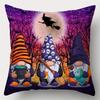 4Pcs Halloween Pillowcase Set, Witch Pumpkin Cute Gnome Pillowcase Waist Pillowcase 17.7*17.7 Inch Spider Web, Bat
