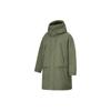 Li Ning CF Adventure Series Casual Solid Color Hooded Water-Resistant Loose Long Down Jacket Unisex Outerwear Muddy-Olive-Green AYMT279-2