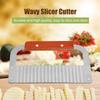 Soap Cutter, Wax Vegetable Cutter with Hardwood Handle Stainless Steel Crinkle Cutting Tool for Soap Vegetable Candle Cake Wavy  r Tool