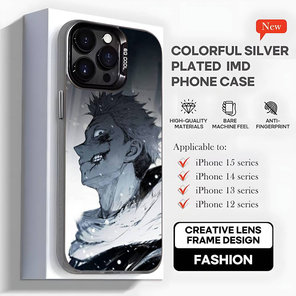 Чехол для телефона Y-Yuji Itadori Ryomen Sukun Для iPhone 16,15,14,13,12,11,Mini,Pro,MAX,plus,Черный Матовый Ударопрочный Чехол
