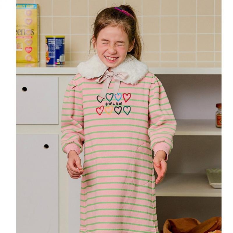 Платье флисовое Olivean Olivean Bella Stripe Pink 