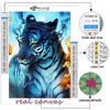 5D DIY Алмазная картина Свирепый зверь Тигр Вышивка крестиком Алмазная художественная вышивка Мозаика Домашний деко