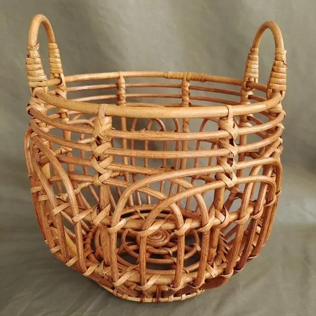 Retro Woven Basket 1pc Newborn Baby Photo Posing Props Doll Toy Assisted Tool Studio Photography Supply for Infant Boys Girls