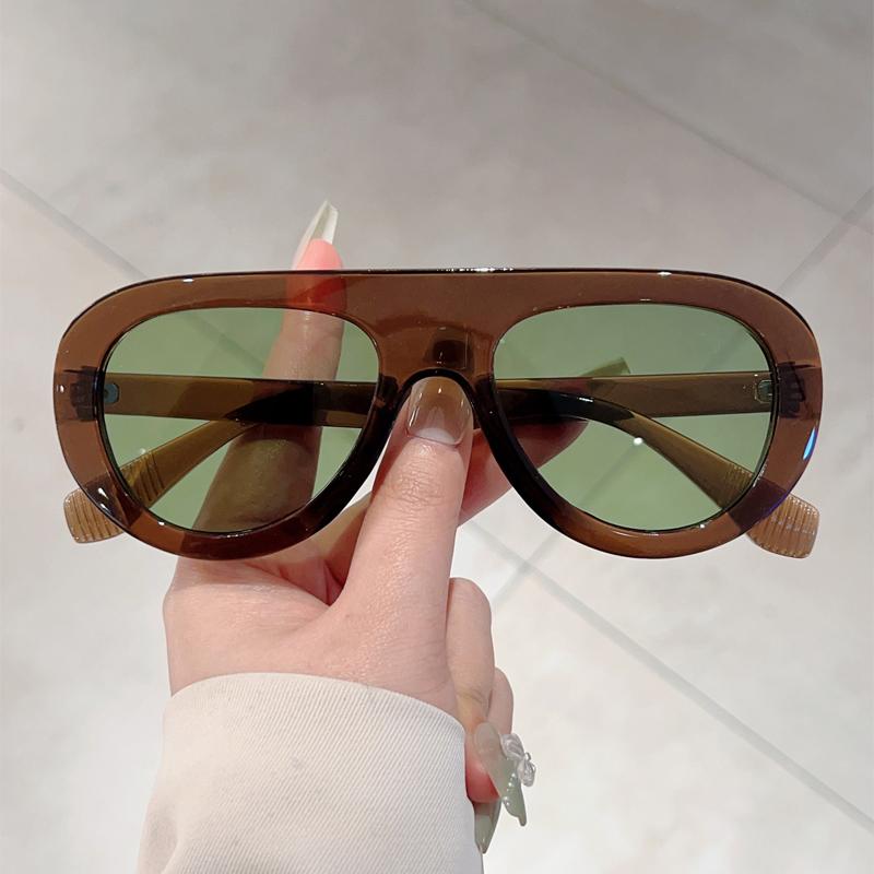 Солнцезащитные очки-авиаторы мужские винтажные с цветной оправой в стиле «конфетти», для улицы, повседневные, женские, ретро, стильный дизайн, защита от УФ-лучей, декоративные