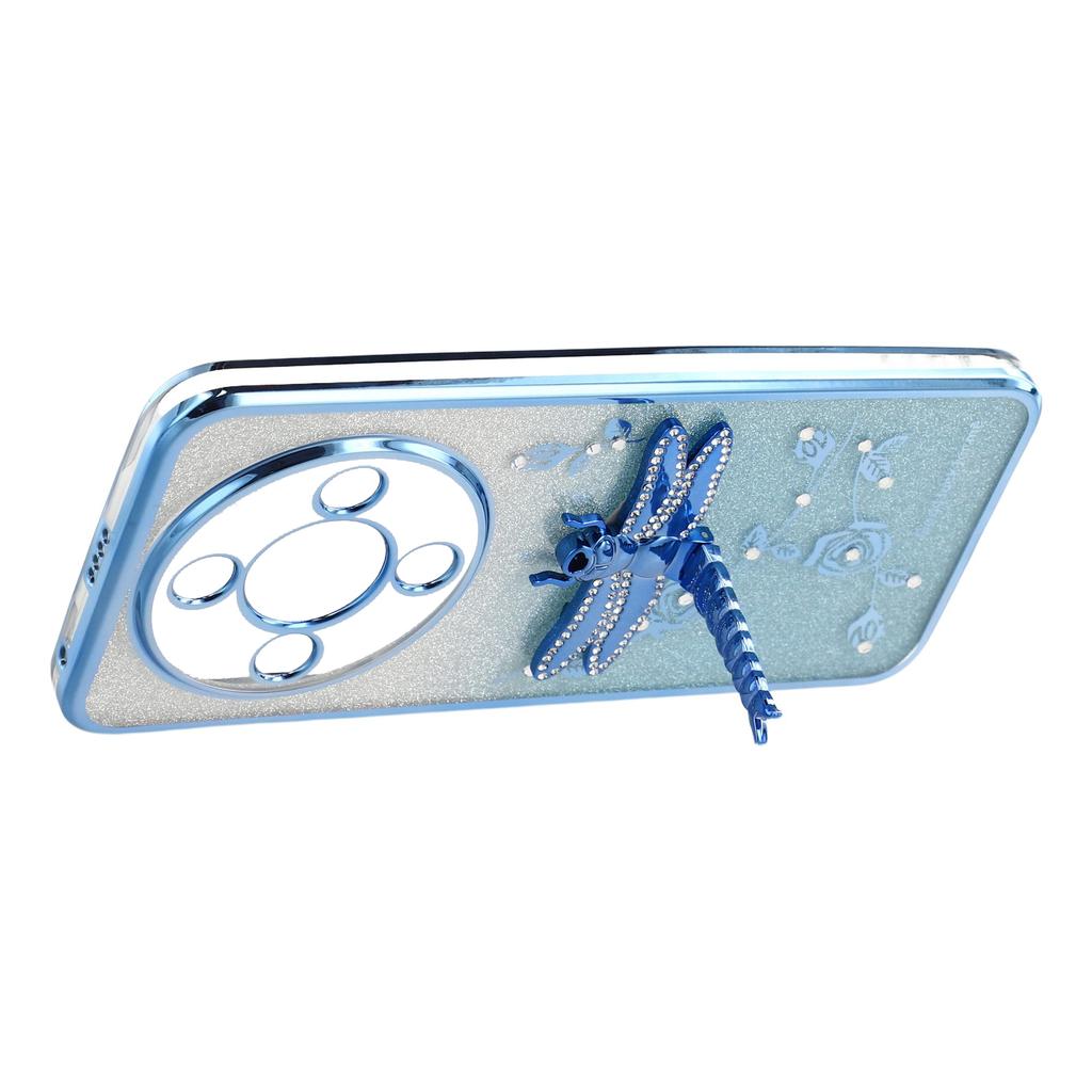 KADEM Чехол для телефона для Honor Magic8 Lite 5G / X9d 5G / X70 5G Стрекоза Подставка TPU Цветы Блестки Чехол для телефона