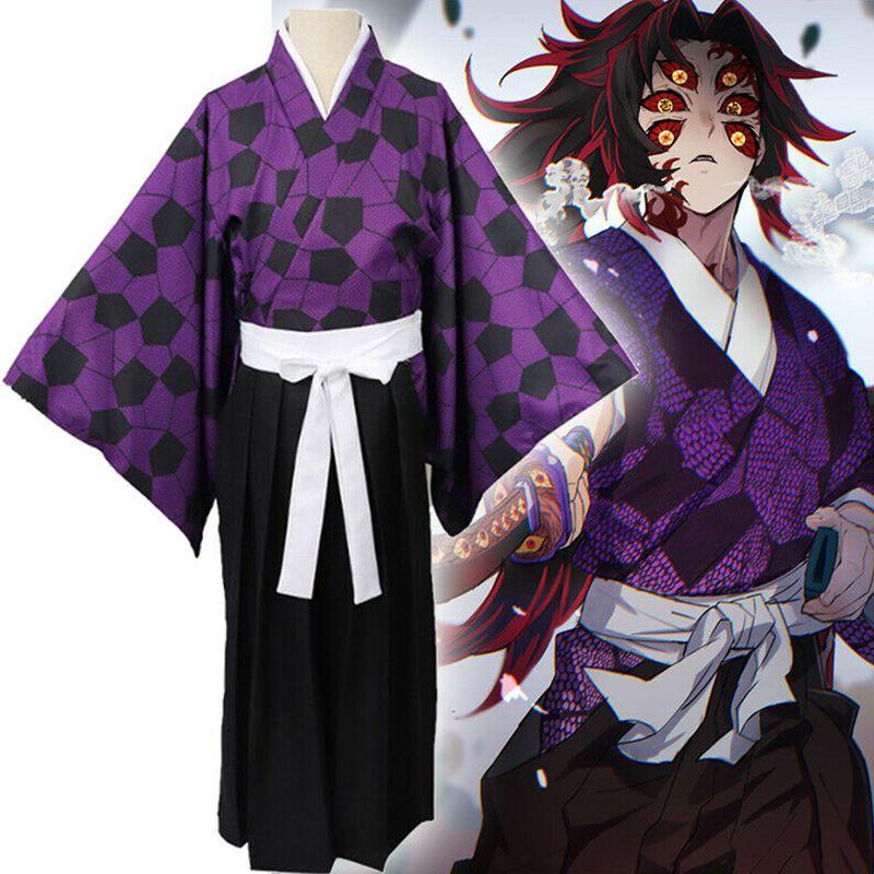 Изысканный аниме костюм для косплея Demon Slayer Kimetsu No Yaiba Kokushibou для вечеринок