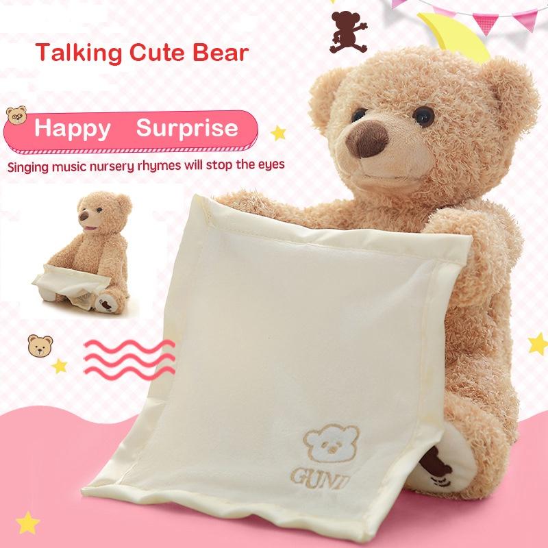 Funny Peek A Boo Teddy Bear Plush Blanket For Kids Perfect For Giggles And Playtime