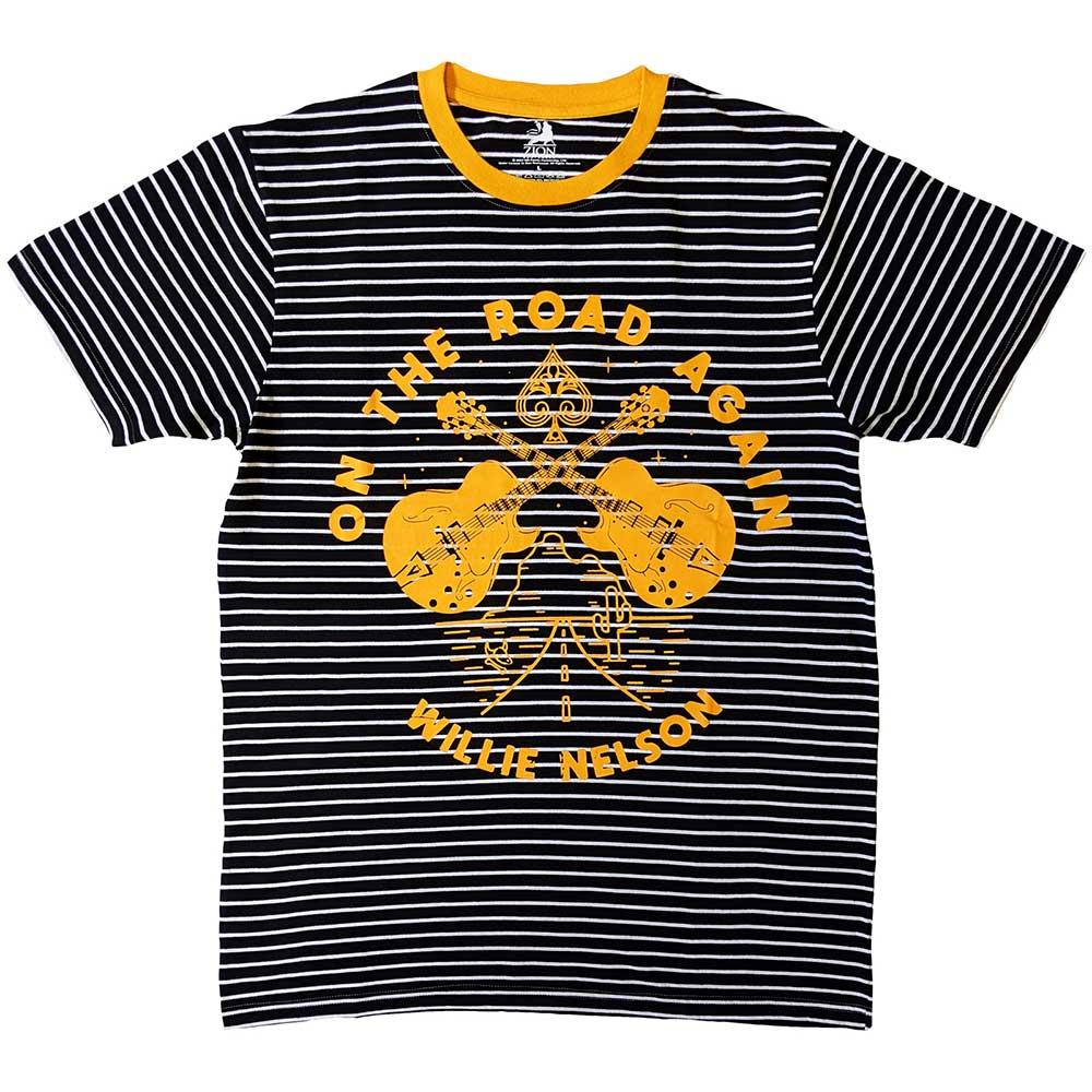 Willie Nelson Unisex Adult On The Road Again Ringer T-Shirt