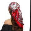 Head Scarf Women Luxury Brand Square 90*90cm Silk Foulard Satin Bandana Cheveux Soft Neckerchief Hijab Hair Scarves For Ladies