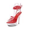 15cm Crisscross Ankle Strap Stiletto Heels Waterproof Platform Slip-Resistant Thick Sole Dance Catwalk Women High Heel Sandals