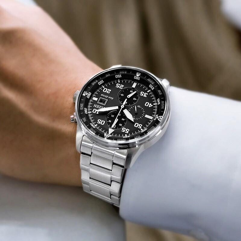 Citizen Коллекция Eco-Drive Часы на кварцевом механизме с питанием от света Ремешок из нержавеющей стали CA0690-88E