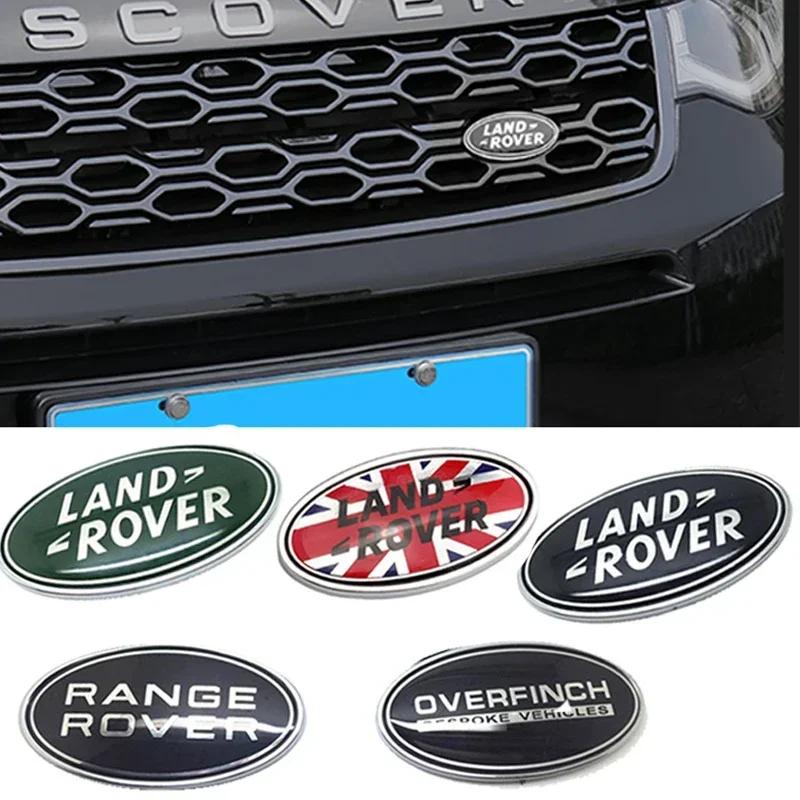 Car Front Grille Rear Tail Trunk Emblem Sticker for Land Rover Discovery Range Rover Evpque Defender 3 4 Freelander OVERFINCH HY8
