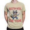 Aautism Rizz Em With The Tism Autistic Racoon Funny Graphic 100 Cotton Tshirt Aautism Racoon Tops Tees For Unisex