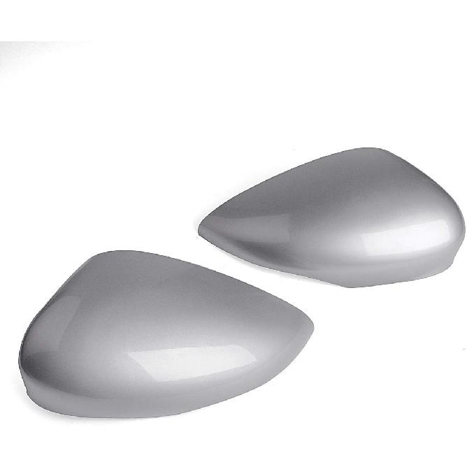 Silver Tone Left Side Mirror Driver Side Mirror Car Side Door Mirror Cover Rear View Mirror Cap for Ford Fiesta MK7 2009 2010 2011 2012 2013 2014