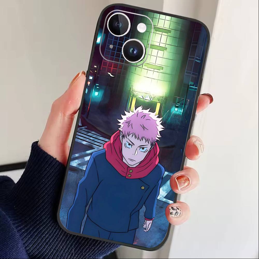 Чехол для телефона Jujutsu Kaisen H-Kaisen Для iPhone 16,15,14,13,12,17,Pro Max,Plus Силиконовый Черный Чехол