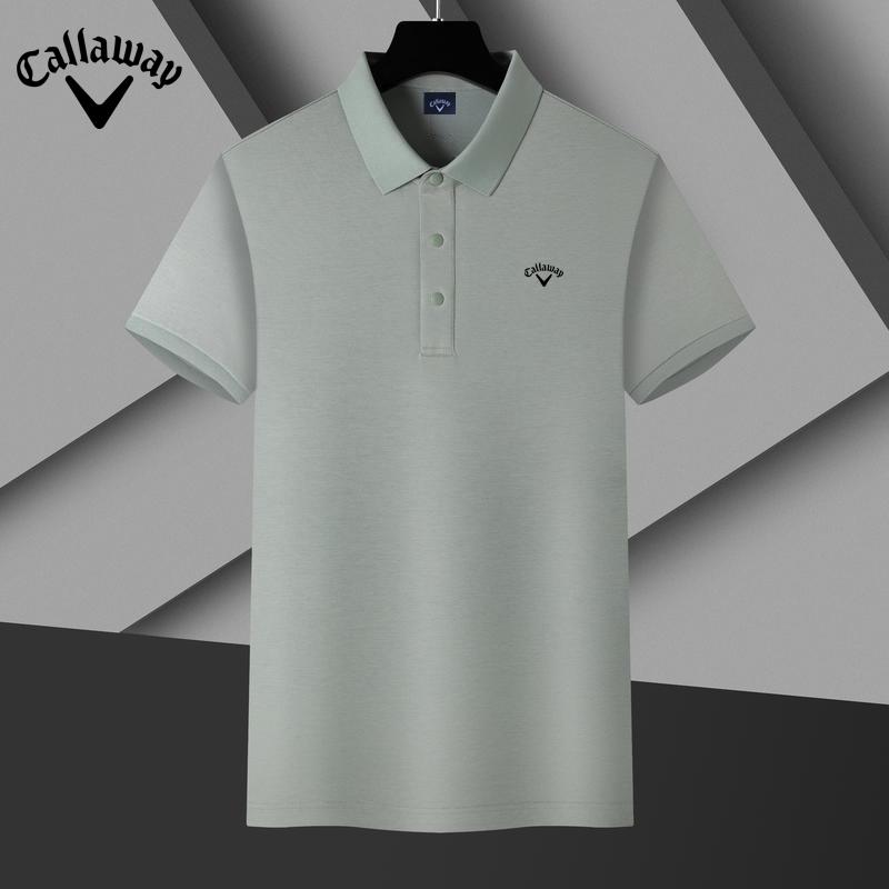 Callaway 2025 Летняя вышивка Гольф Бизнес Отдых Спорт Ледяной бисер Хлопок Ледяной чувствительный волокна Поло Рубашка