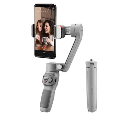 Стандартная гарантия ZHIYUN Смартфонный стабилизатор SMOOTH Q3 COMBO, чехол для переноски, светодиодная подсветка, метод складывания слайдером, легкий вес 340 г, серый 086552