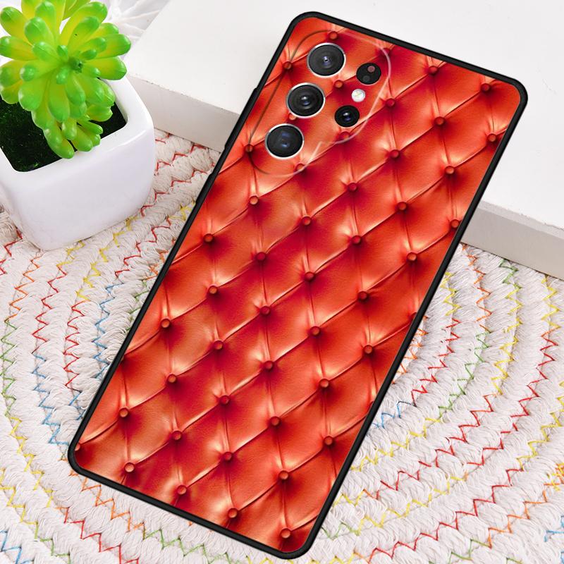 Чехол для телефона с дизайном под красную кожу для Samsung Galaxy note 10 pro S26 S25 S24 S23 S22 Ultra Plus S21 FE S20 Ударопрочный чехол