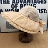 French elegant pleated fungus edge big eaves sun protection hat women's bow UV protection travel photo visor