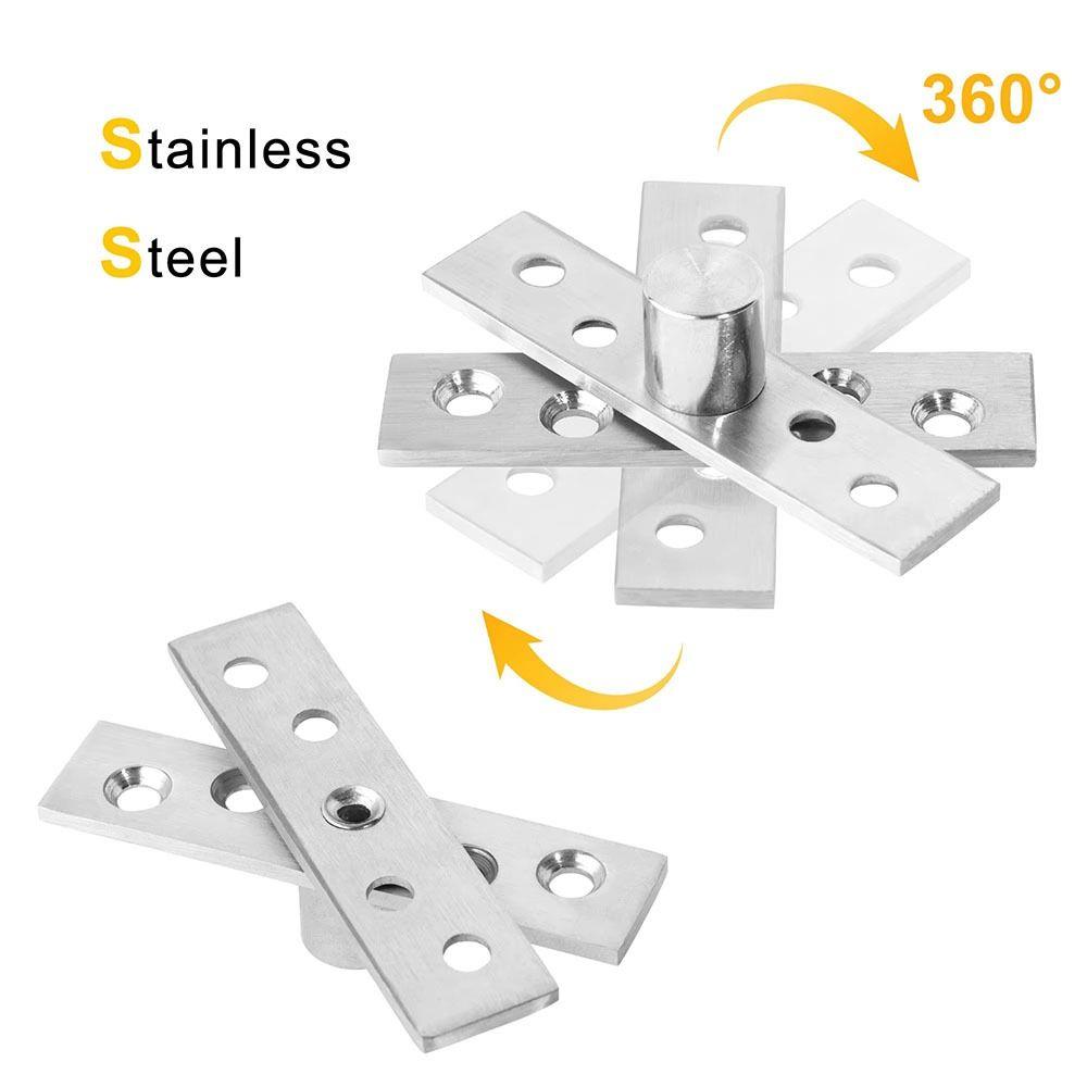 New Stainless Steel Pivot Hinge 360° Swivel Heavy Duty Door Concealing Shaft With Screws Location Shaft